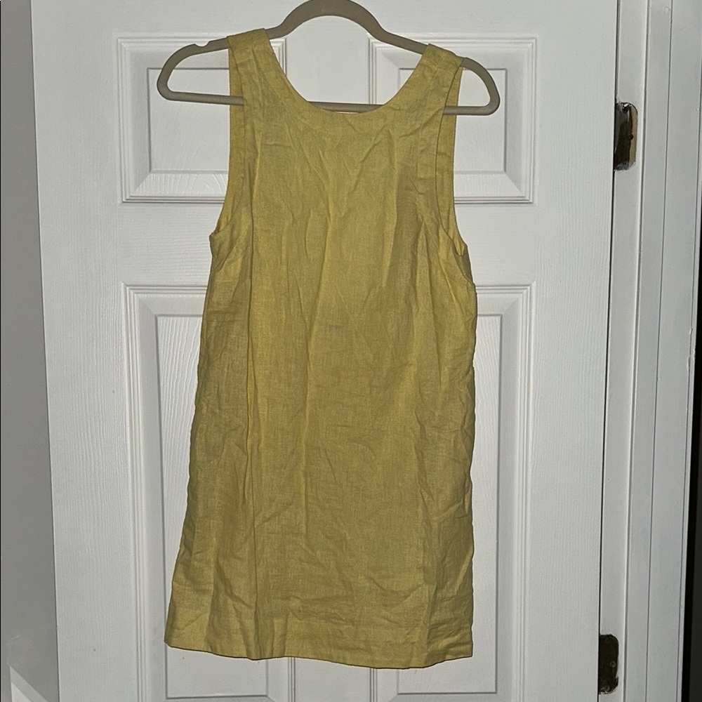 Free People Open back linen mini dress